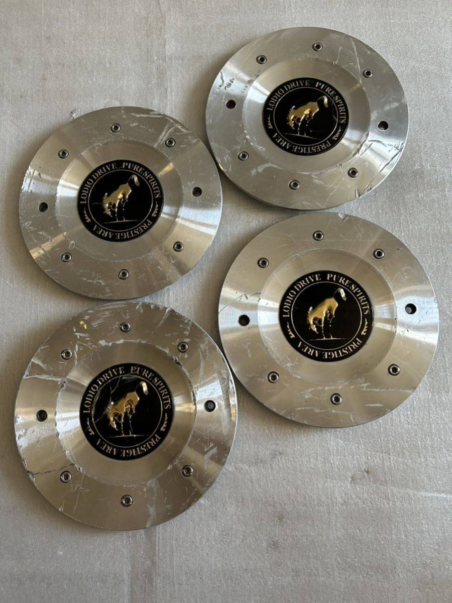 ★希少★ メッキ ロデオドライブ LODIO DRIVE ホイール用センターキャップ 中古4枚セット 外径約185mm拍卖