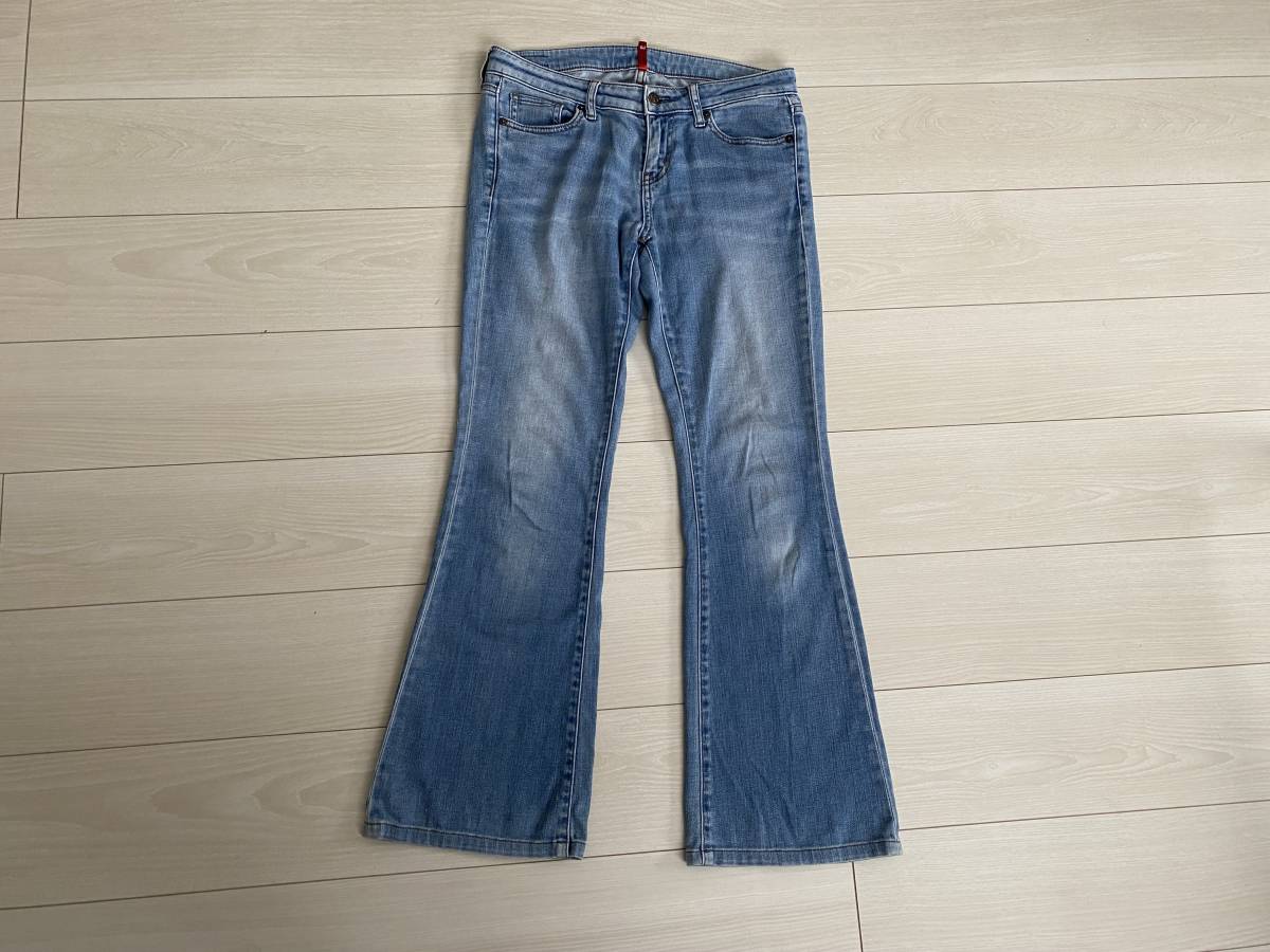 ★UNIQLO ユニクロ B000 スキニーフィットフレア デニムパンツ ジーンズ 26★拍卖