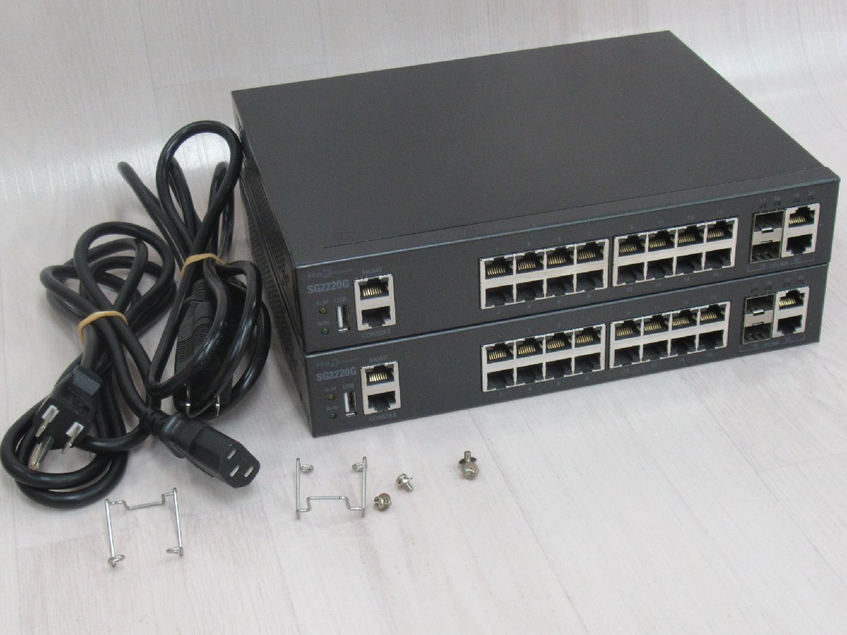 Ω ZZH 13771# 保証有 HanDreamnet【 SG2220G-O 】(2台セット) ハンドリームネット セキュリティスイッチ 領収書発行可能拍卖
