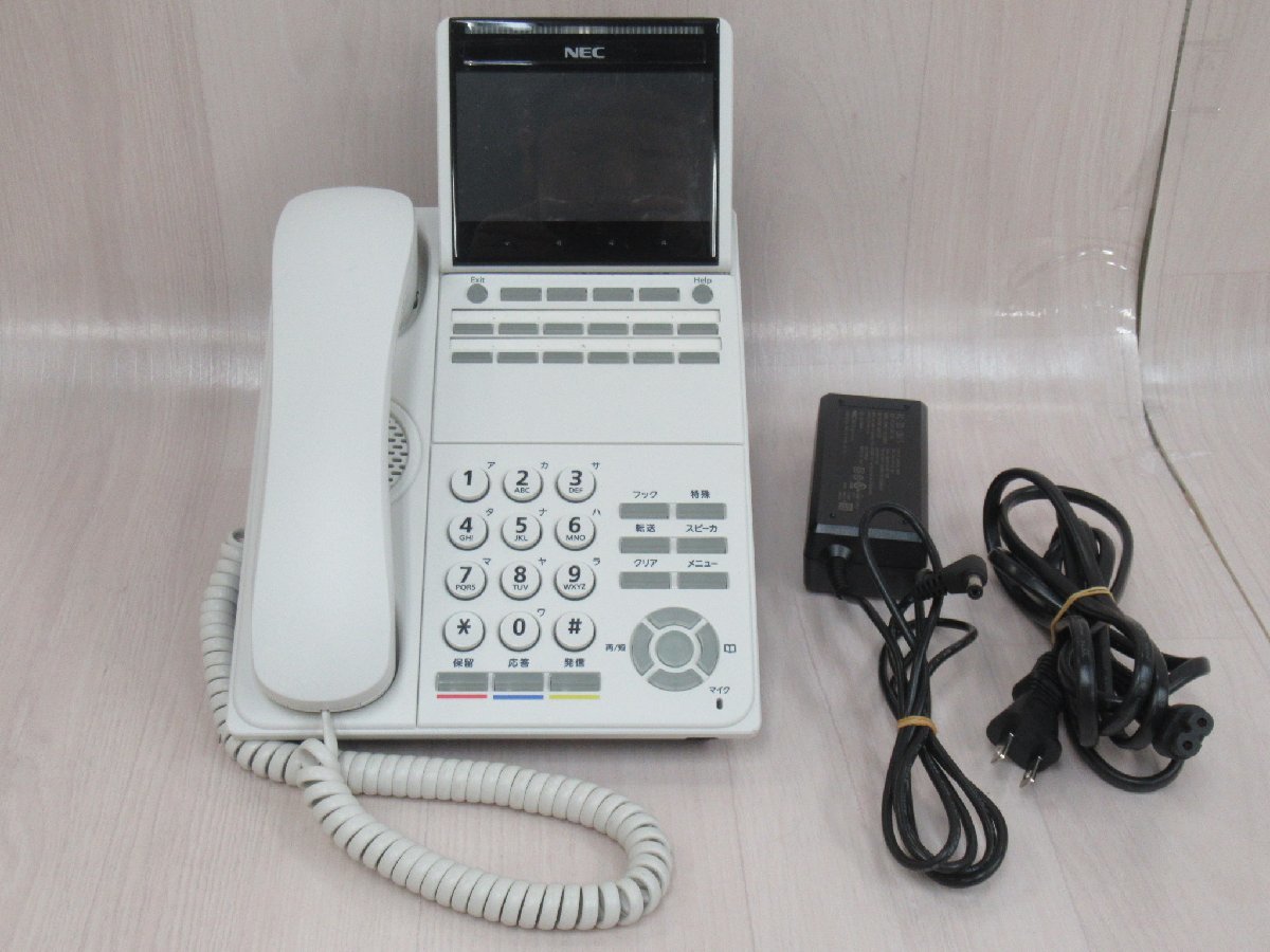 Ω ZZ# 13833# 保証有 NEC【 ITK-12CG-1D(WH)TEL 】Aspire WX 12ボタンカラーIP多機能電話機 ACアダプタ付 領収書発行可能拍卖