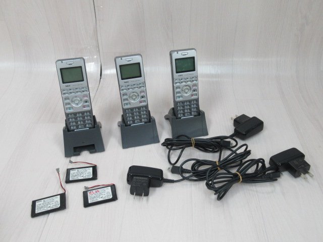 ΩZV3 561 o 保証有 NEC IP3D-8PS-2 AspireWX/UX デジタルコードレス 電池付 3台セット・祝10000!取引突破!!拍卖