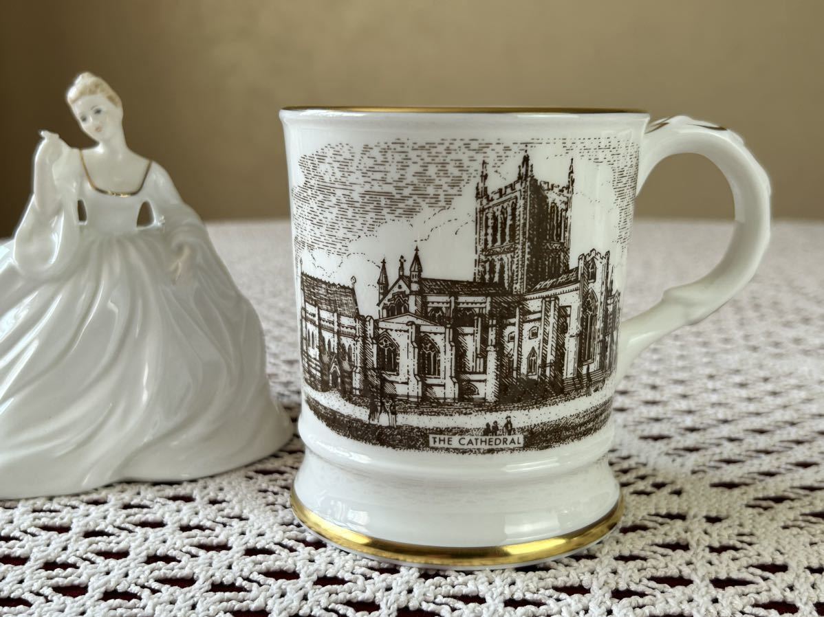 英国ヴィンテージ◆1976年コールポート「The Cathedral」「The Old TownHall」オーバーサイズマグカップ拍卖