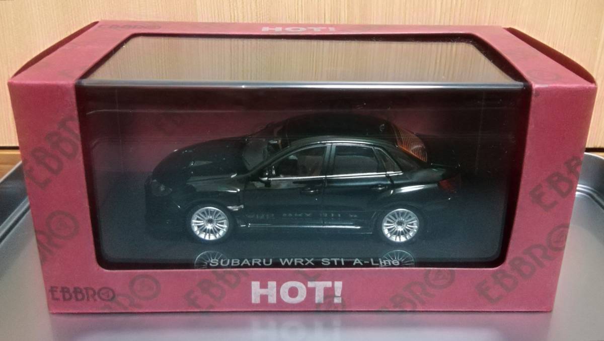 スバル WRX STI A-line ブラックパール EBBRO 1/43 送料無料 レターパックプラス拍卖