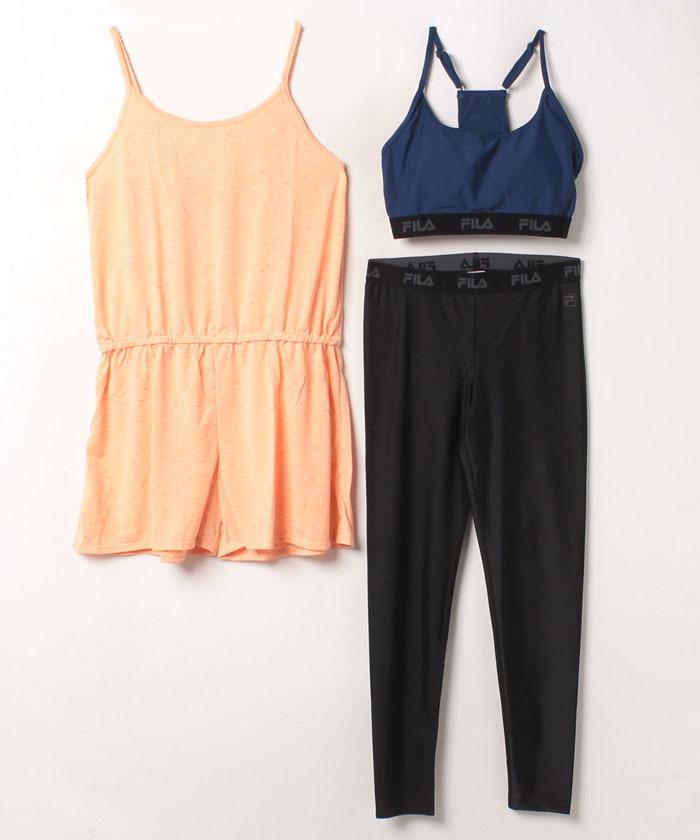 9号 Mサイズ 新品 FILA オールインワン ブラトップ レギンス 3点セット レディース 水陸両用 ヨガウェア スポーツウエア 上下 送料無料拍卖