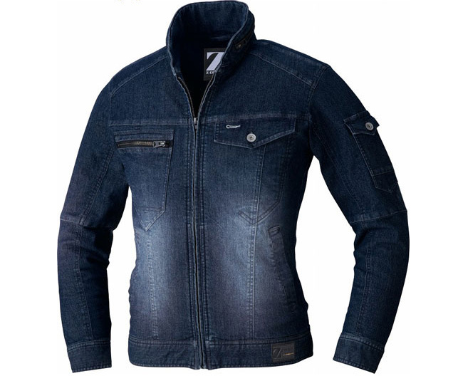 新品即決! Z-DRAGON ストレッチ 春夏ジャンバー 75600 インディゴ JICHODO 自重堂 ブルゾン デニム 作業服 ジードラゴン拍卖