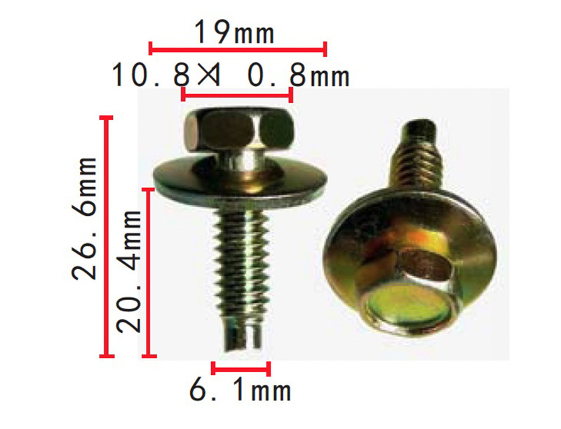 ヘックスヘッド Sems ボディ ボルト  1/4-20 X7/8 FORDに適合 純正品番 :57030S36 10個拍卖