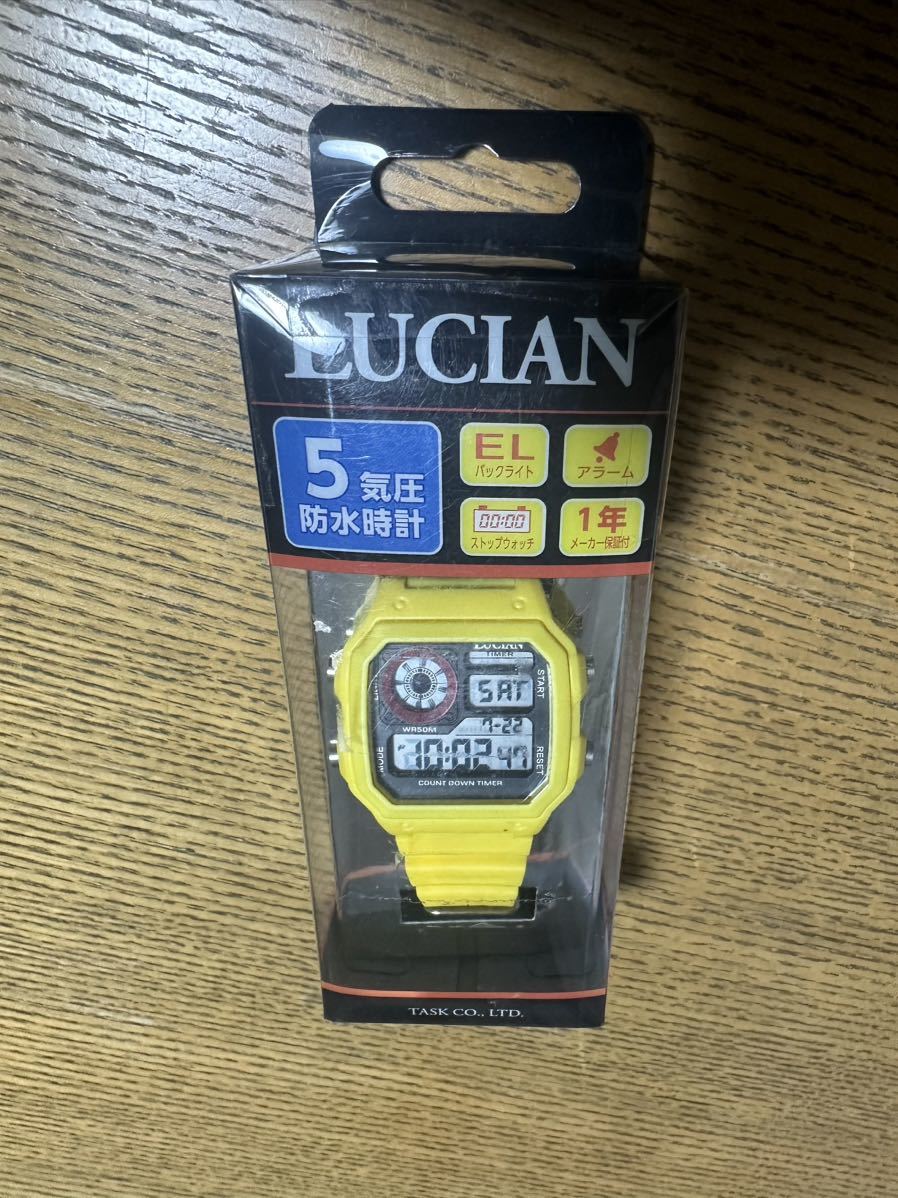 LUCIAN ルシアン LU-28Y-21 デジタル時計 イエロー拍卖