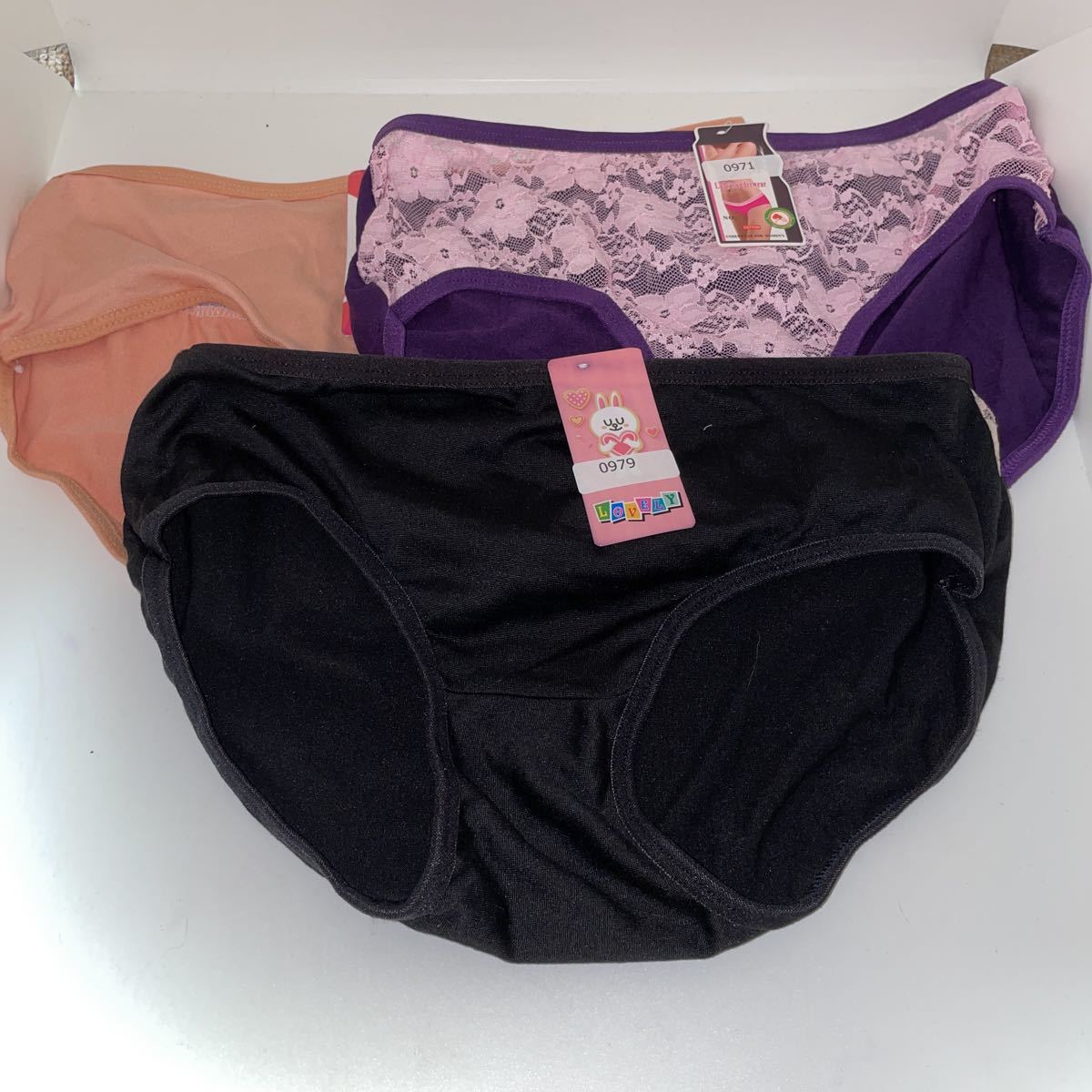 215SF3★透け感★フルバックショーツ3点セット★福袋★まとめ売り拍卖