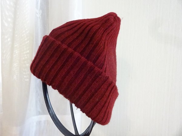 ⊆ ARROW ⊆ 韓国製 レディース・ガールズ ワインレッド ニット帽 サイズ56cm〜58cm キャップ 帽子拍卖