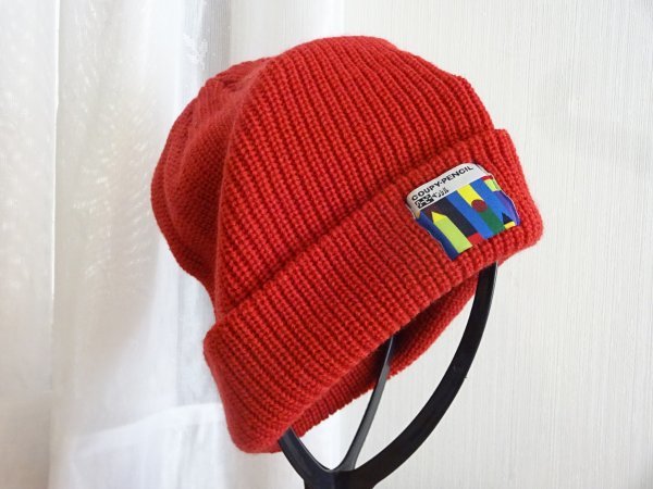 ≡ COUPY-PENCIL≡ クーピー キッズ帽子・大人 赤色ニット帽 サイズ57cm〜59cm キャップ 帽子拍卖