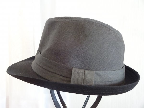 ∝ シンコーテクニカ∝ メンズ・紳士 中折れハット グレー スタイル帽子 サイズ57cm〜59cm キャップ 帽子拍卖