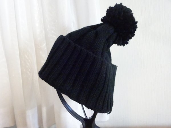 @ GLAND NEWS @レディース・メンズ 編み込みハット ポンポン付ニット帽 サイズ57cm〜59cm キャップ 帽子拍卖