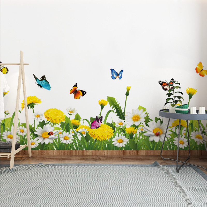 ウォールステッカー YGD022 ガーデン 菊 蝶 植物 癒す DIY 壁紙 インテリアシート 剥がせるシール 送料無料拍卖