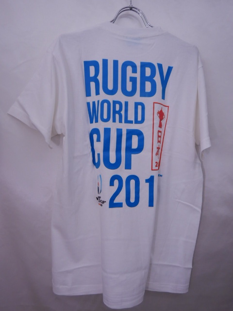 ラグビーワールドカップ 公式Tシャツ 日本代表 ★白 ★背中に文字 レア商品 XLサイズ ★本体価格3900円 ★送料無料拍卖