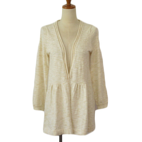 メルローズ クレール melrose CLAIRE カーディガン ニット メランジ コットン ベージュ レディース拍卖