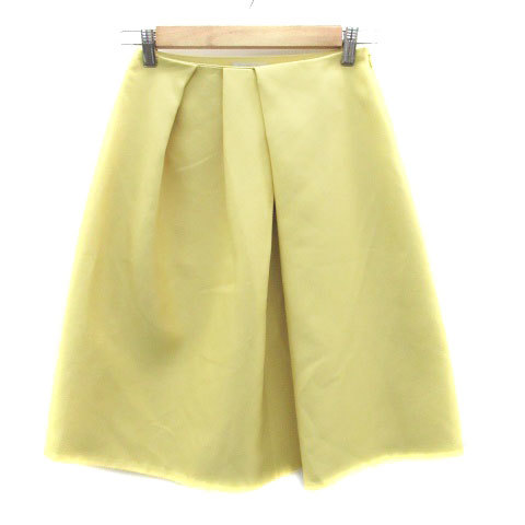 トゥモローランド TOMORROWLAND フレアスカート ミモレ丈 32 黄色 イエロー /HO27 レディース拍卖