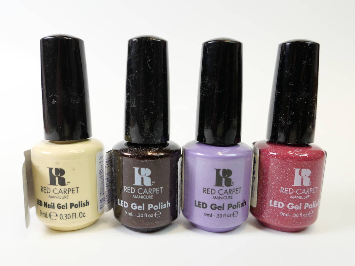 ♪中古コスメ★レッドカーペット ソークオフ ジェルポリッシュ 爪化粧料 ネイルカラー 4種セット拍卖