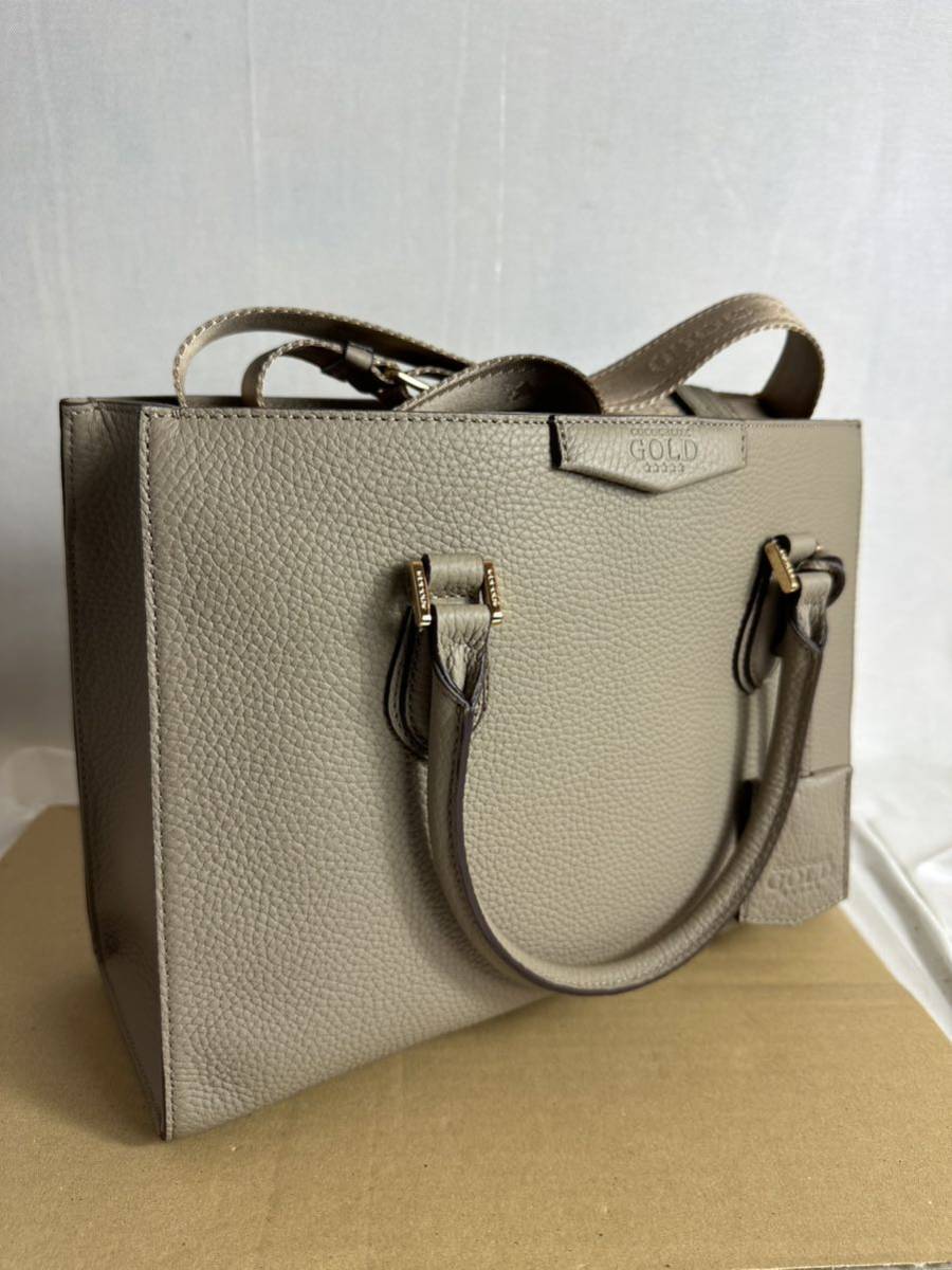 COCOCELUX GOLD 2way ハンドバッグ ショルダーバッグ トートバッグ 高品質 レザー 美品拍卖
