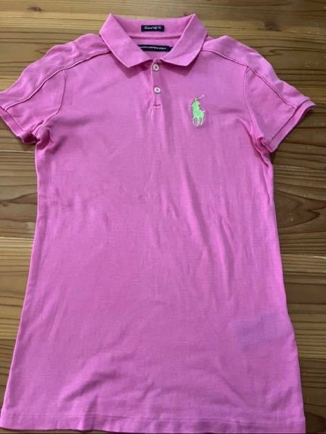 送料込み!ラルフローレン ゴルフ ビックポニー 半袖ポロシャツ ピンク Sサイズ RalphLauren GOLF ゴルフウェア 肩ライン拍卖