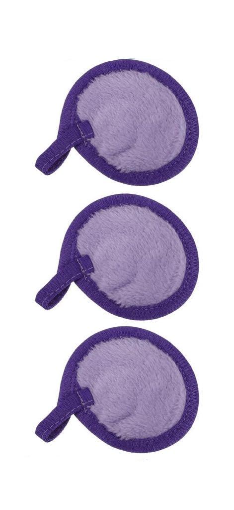 a-913 VOCOSTE 柔らかいフランネルパッド 再利用可能 化粧落としエコパッド フェイシャルメイククレンジング ほとんどの肌質用 3個拍卖