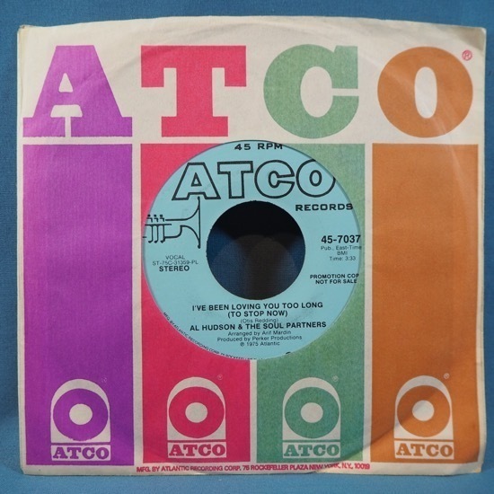 ■プロモ 45’s シングル! ★AL HUDSON&SOUL PARTNERS/OTIS REDDINGのI'VE BEEN LOVING YOU TOO LONG★送料無料(条件有り)多数出品中!★オ拍卖