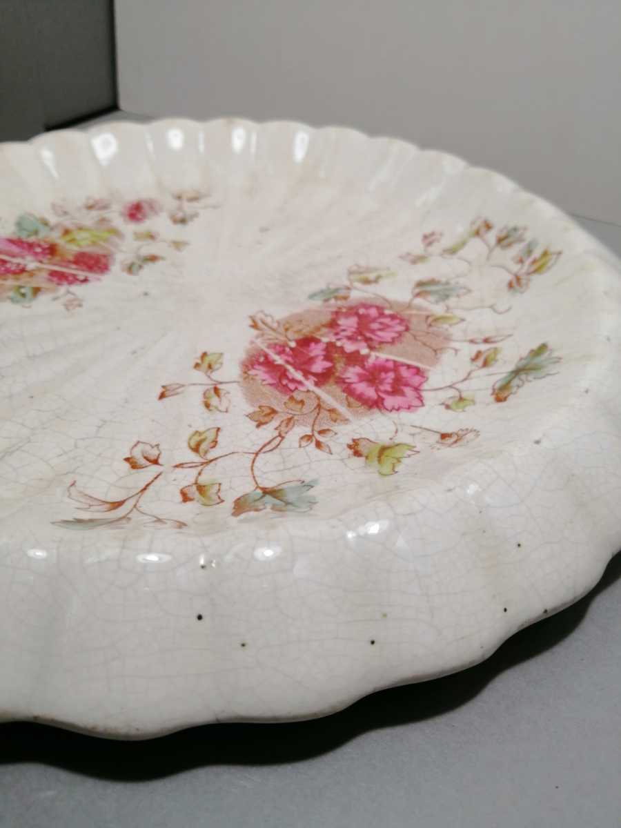 花柄パン皿 1920年代 イギリス SPRAY パンプレート 朝食 トースト アフタヌーンティー スコーン 紅茶 T110G3拍卖