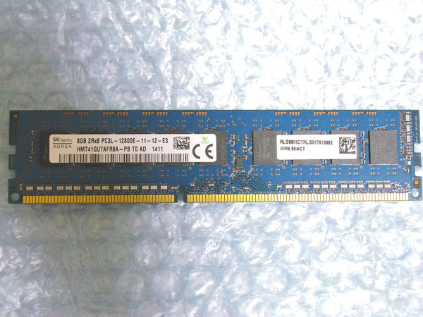 ECC付 (低電圧1.35V) Hynix DDR3L-1600 PC3L-12800 8GB 1枚 クリックポスト可拍卖