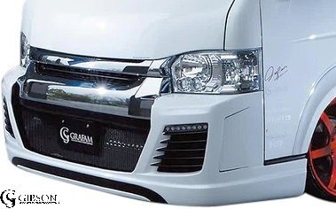 【M’s】 200 ハイエース 4型 5型 6型 7型 ワイドミドル GIBSON GRAFAM Duo フロントバンパースポイラー グラファム ディオ エアロ パーツ拍卖