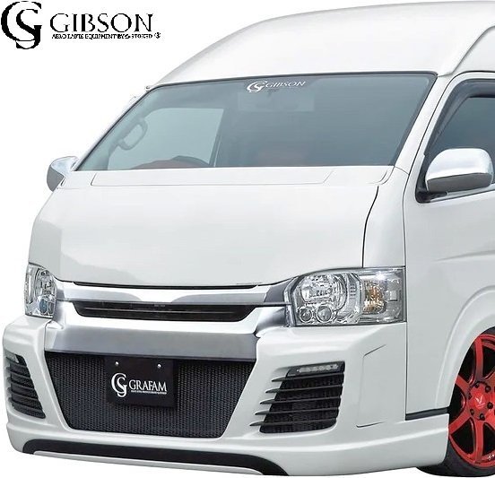 【M’s】 200 ハイエース 4型 5型 6型 7型 ワイドスーパーロング GIBSON GRAFAM Duo フロントバンパースポイラー グラファム エアロ 200系拍卖