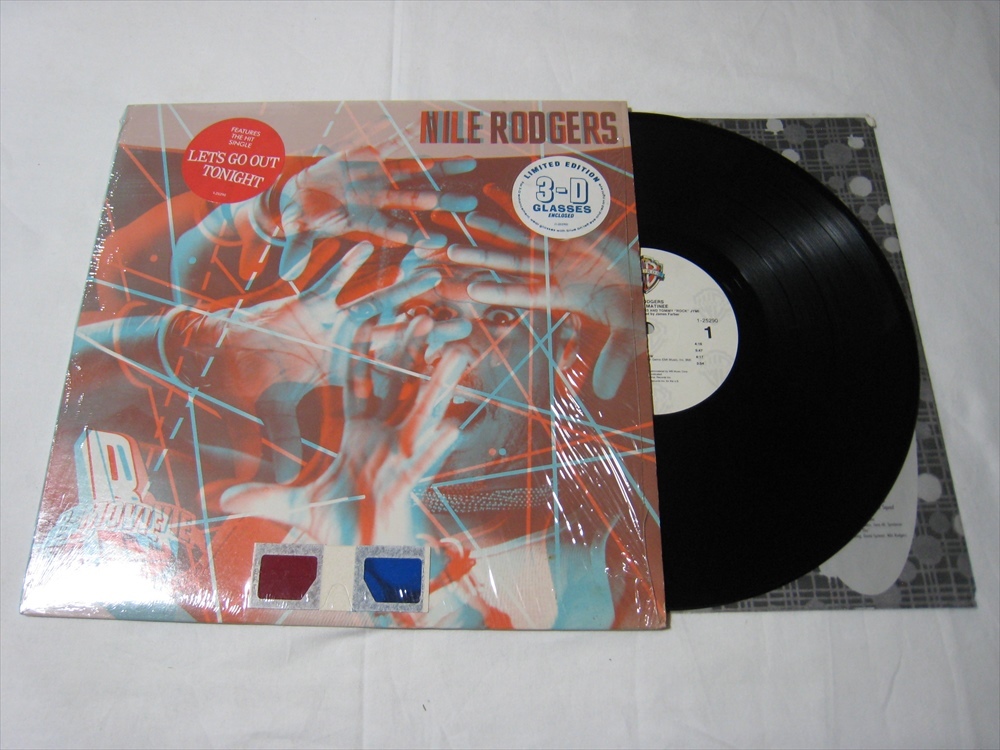 【LP】 NILE RODGERS / B-MOVIE MATINEE US盤 シュリンク付 3Dメガネ付 ナイル・ロジャース B-ムーヴィー・マティネー CHIC拍卖