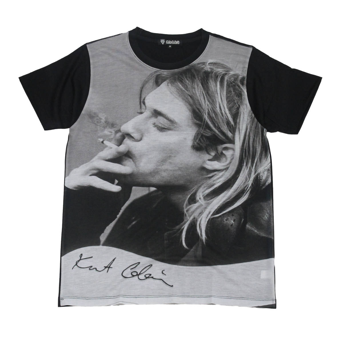 カート・コバーン ロックバンド ニルヴァーナ アメリカ ギタリスト ストリート系 デザインTシャツ メンズ 半袖 ★tsr0888-blk-m拍卖