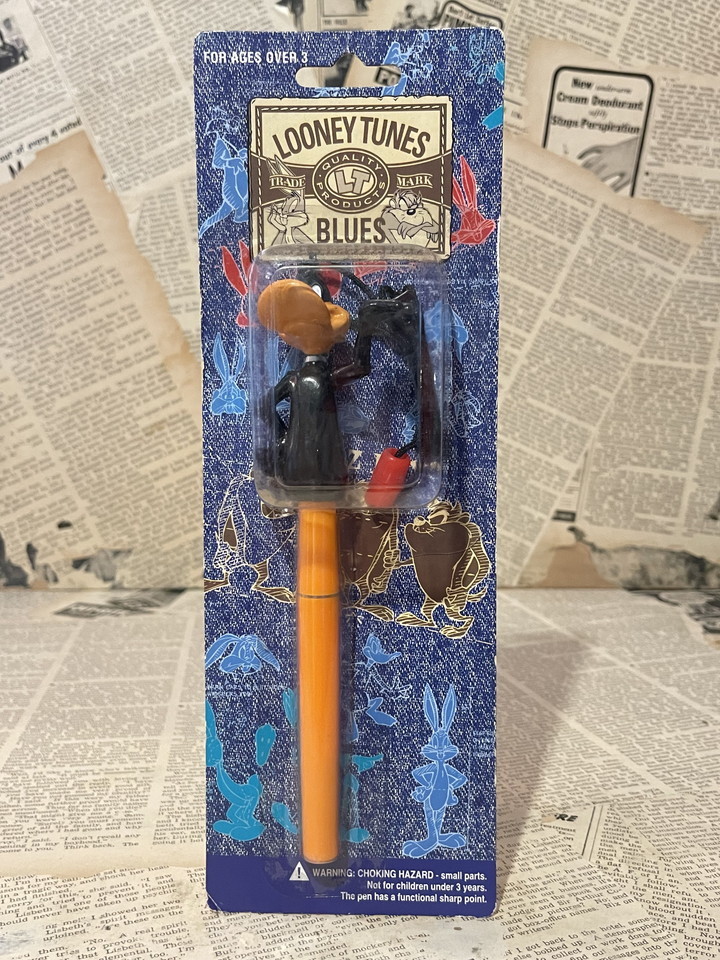 ☆1990年代/ダフィーダック/フィギュア付きペン/ルーニーテューンズ/即決ビンテージUSA/Daffy Duck/Pen(90s/MOC) LT-023拍卖