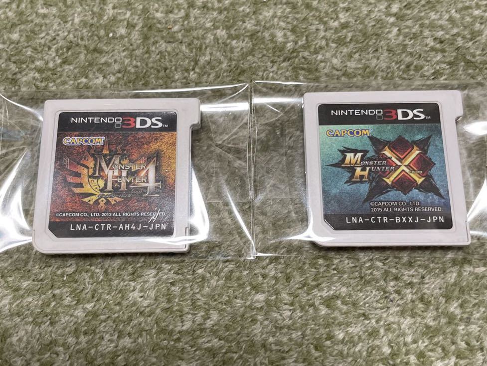 3DS ニンテンドー3DS ソフト モンスターハンター 4 & X ソフトのみ 2本セット モンハン クロス MH 中古 起動確認済 即決 送料無料拍卖