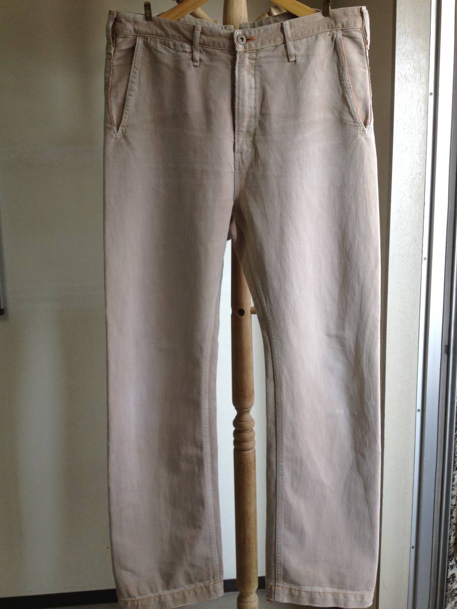 ワールドワーカーズ トラウザーズ ストレッチ カーキ シンチ 良品 実W88cm拍卖