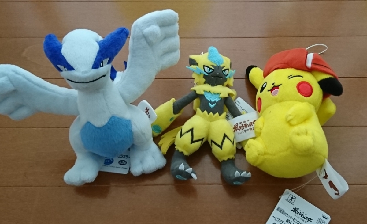 劇場版ポケットモンスター みんなの物語 ぬいぐるみ ポケモン ピカチュウ ルギア ゼラオラ 全三種拍卖