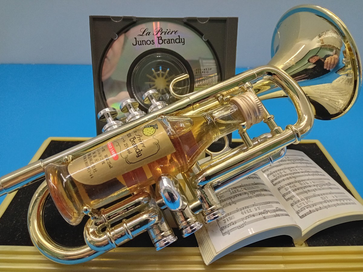トランペット ミニチュア 洋酒ミニボトル付き オブジェ拍卖