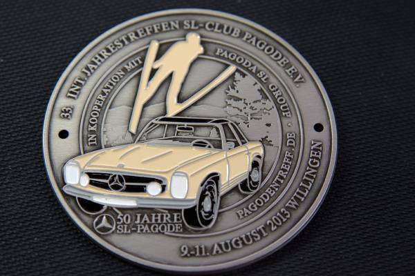 〇 Mercedes SL Club 50周年記念 エンブレムBadge benz ocitye メルセデスベンツ 300sl190sl350slc450slc500sl600sl w194w198w113r129r230拍卖