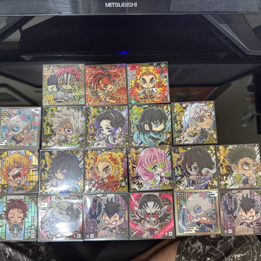 鬼滅の刃デフォルメシール 計20枚 スーパーレア レア 開封後にスリーブ入り拍卖