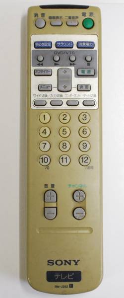 JUNK ■SONY■ テレビ用リモコン RM-J252 返品対応可能拍卖