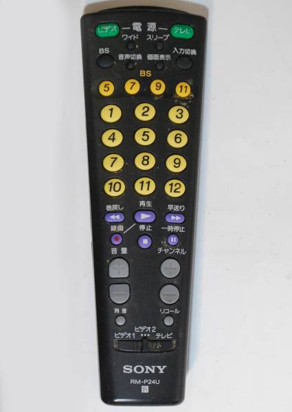 JUNK ■SONY■ TV/VIDEO用リモコン RM-P24U 中古 返品対応可拍卖