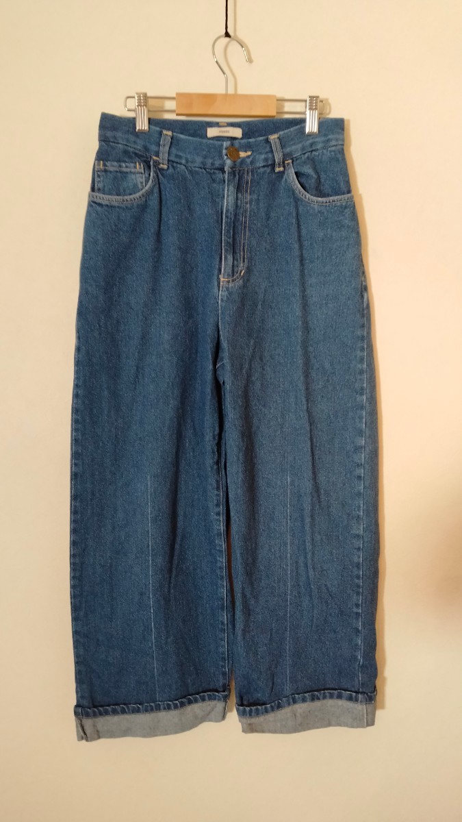 mystic ミスティック ハイウエストデニムワイドパンツ Sサイズ ワイドデニム ワイドジーンズ レディース 拍卖