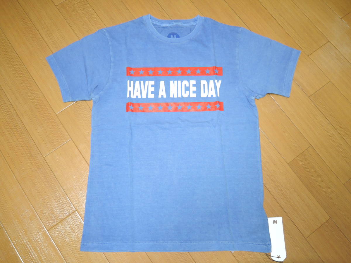 新品 エム M 加工 Tシャツ L 青 HAVA A NICE DAY カットソー TMT拍卖