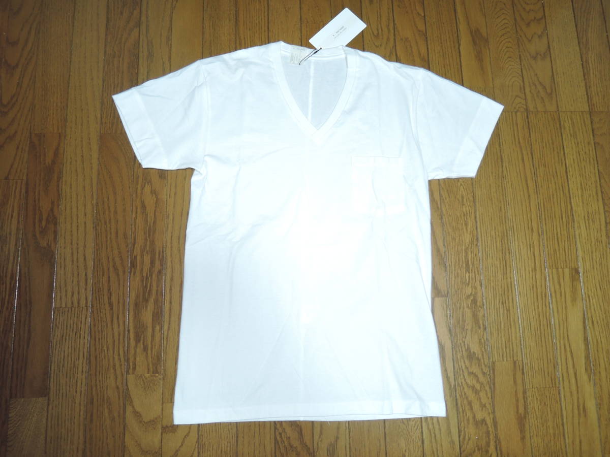 新品 N.HOOLYWOOD ミスターハリウッド カットソー 36 白 V字 Tシャツ 無地 Nハリ拍卖