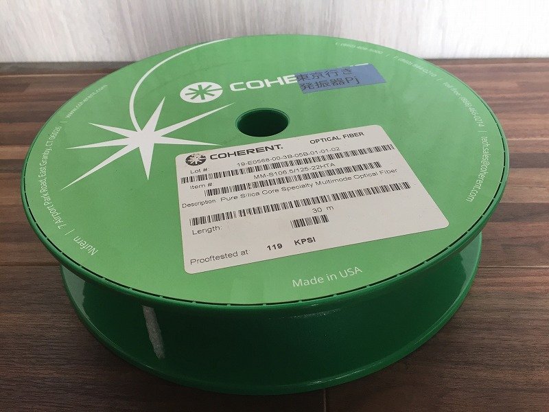 ◆COHERENT コヒレント 光ファイバーケーブル opticalファイバー 30m 新品未使用品 mm-S106.5/125-22HTA【C0331W1】拍卖