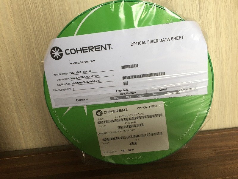◆COHERENT コヒレント 光ファイバーケーブル opticalファイバー 3m 新品未使用品 FUD-3442【C0331W4】拍卖