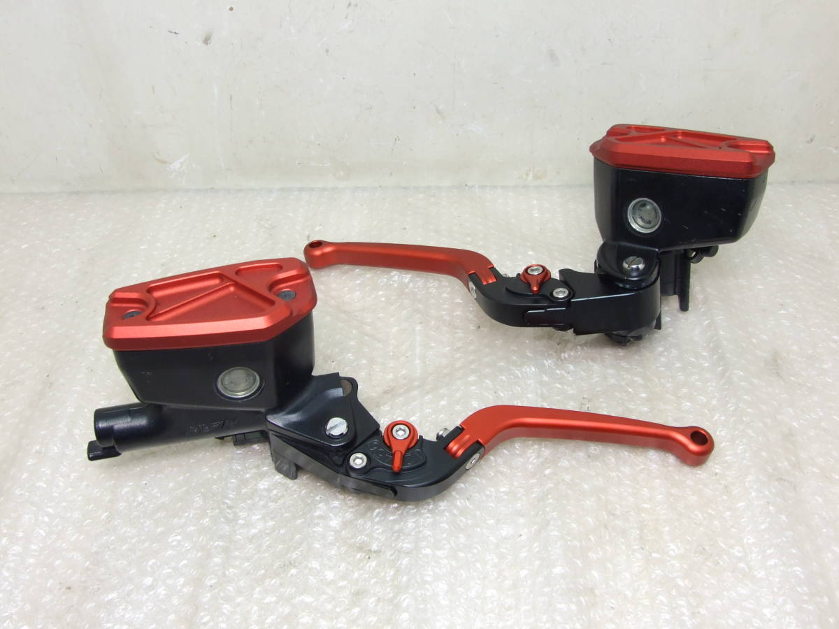 ニッシン ラジアルブレーキ 1/2インチ 軽くなる?クラッチ【アグラスタンクキャップ SSKレバー マットレッド仕様】検 ZRX1200 ゼファー1100拍卖