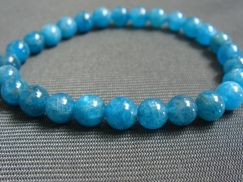 ☆極上品,超希少,超貴重,天然7A級アパタイトブレスレット6.5mm70拍卖