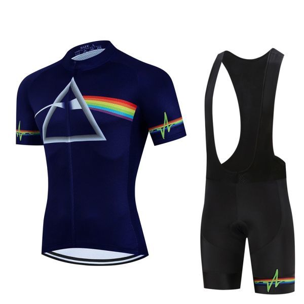 新品 サイクルジャージ 上下セット No124 Mサイズ ピンクフロイド フルジップ ウェア 半袖 メンズ サイクリング MTB 自転車 ロードバイク拍卖