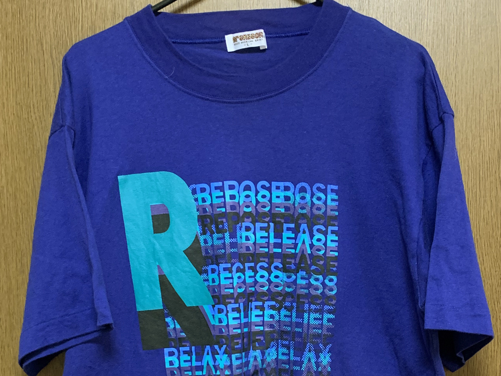 L McGREGOR / マックレガー 半袖プリントTシャツ ブルー/パープル拍卖