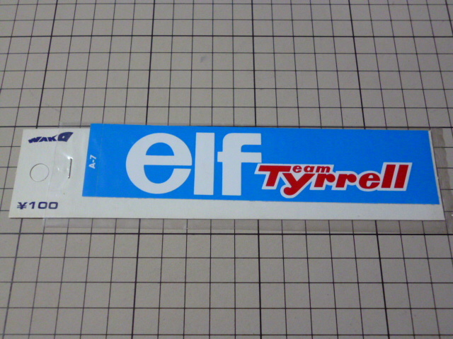 elf Team Tyrrell ステッカー 当時物 です(147×35mm) エルフ チーム タイレル ティレル拍卖